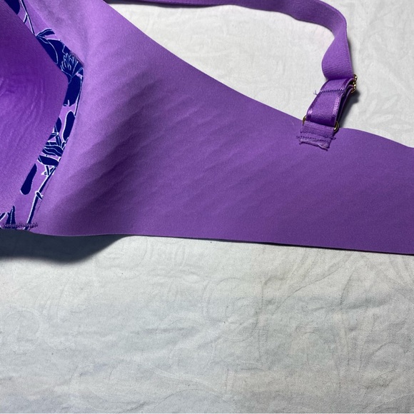 KNIX Wing Woman Contour Bra Violet Magnolia Sz 5 38 40 Wireless Bralette Floral - Picture 8 of 14